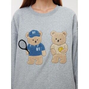 NWT Venque x Takahashi Amoo Tennis Bear Sweatshirt size Medium Unisex Relaxed